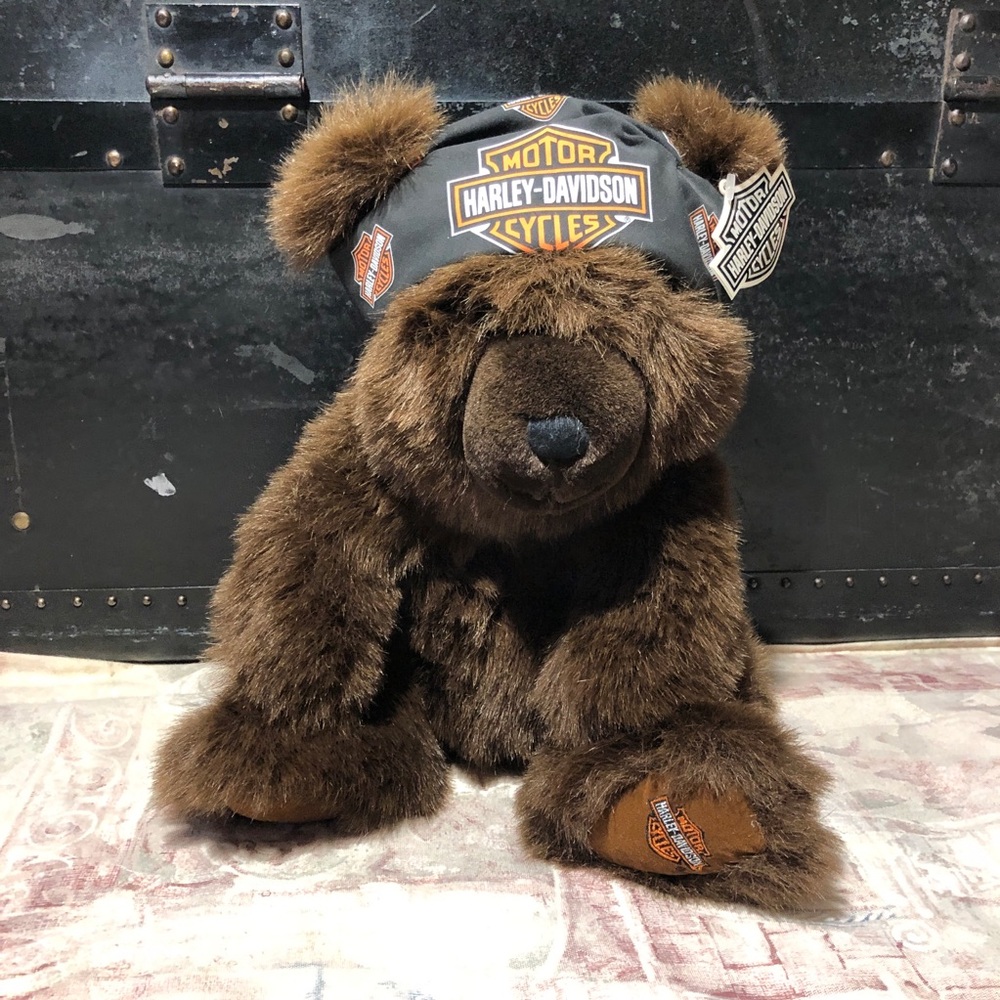 Harley-Davidson Stuffed Bear with Bandana